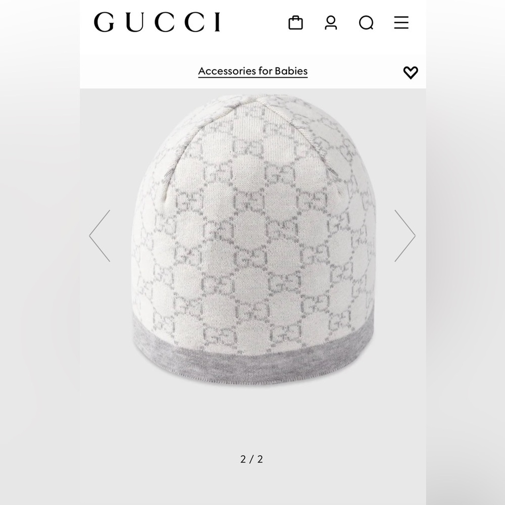 Gucci Gray Baby Beanie